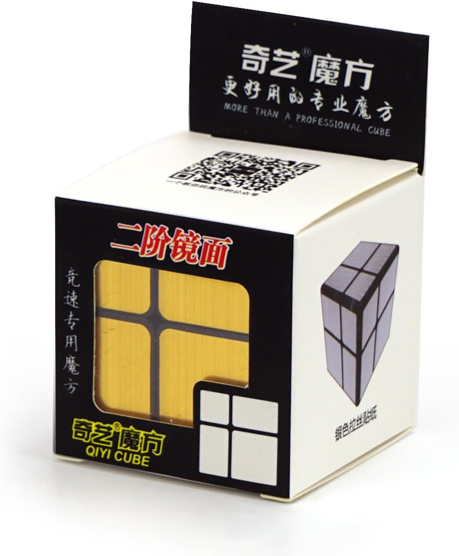 Original Qiyi Mirror Cube 2x2 Golden Sticker less Best Quality Fast Speedy Magic Rubik Speed Cube Educational Puzzle Toys Minni Bo