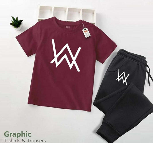 Stylish Kid's Printed Tracksuit - 2 Pcs Set Minni Bo