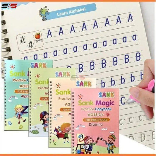 4 Pcs Magic Learning Book Set For Boys And Girls Minni Bo