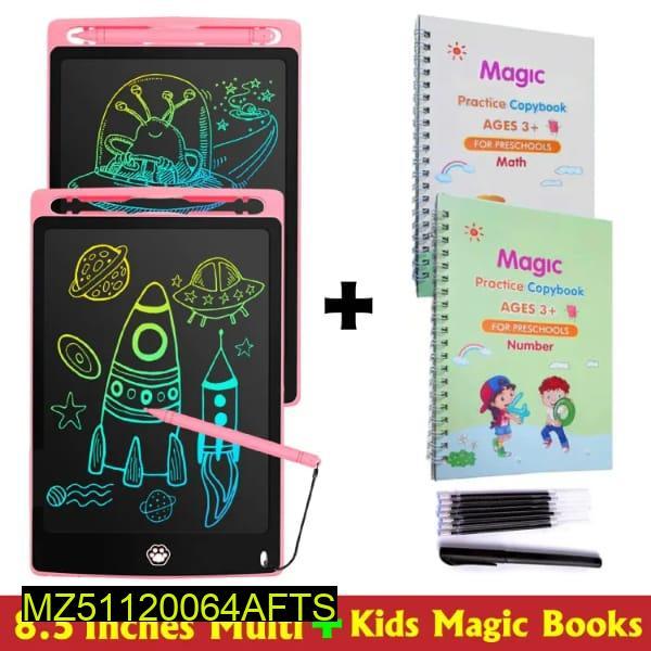 Combo Pack 8.5 Writing Tablet And 4 Pcs Sank Magic Practice Book Minni Bo